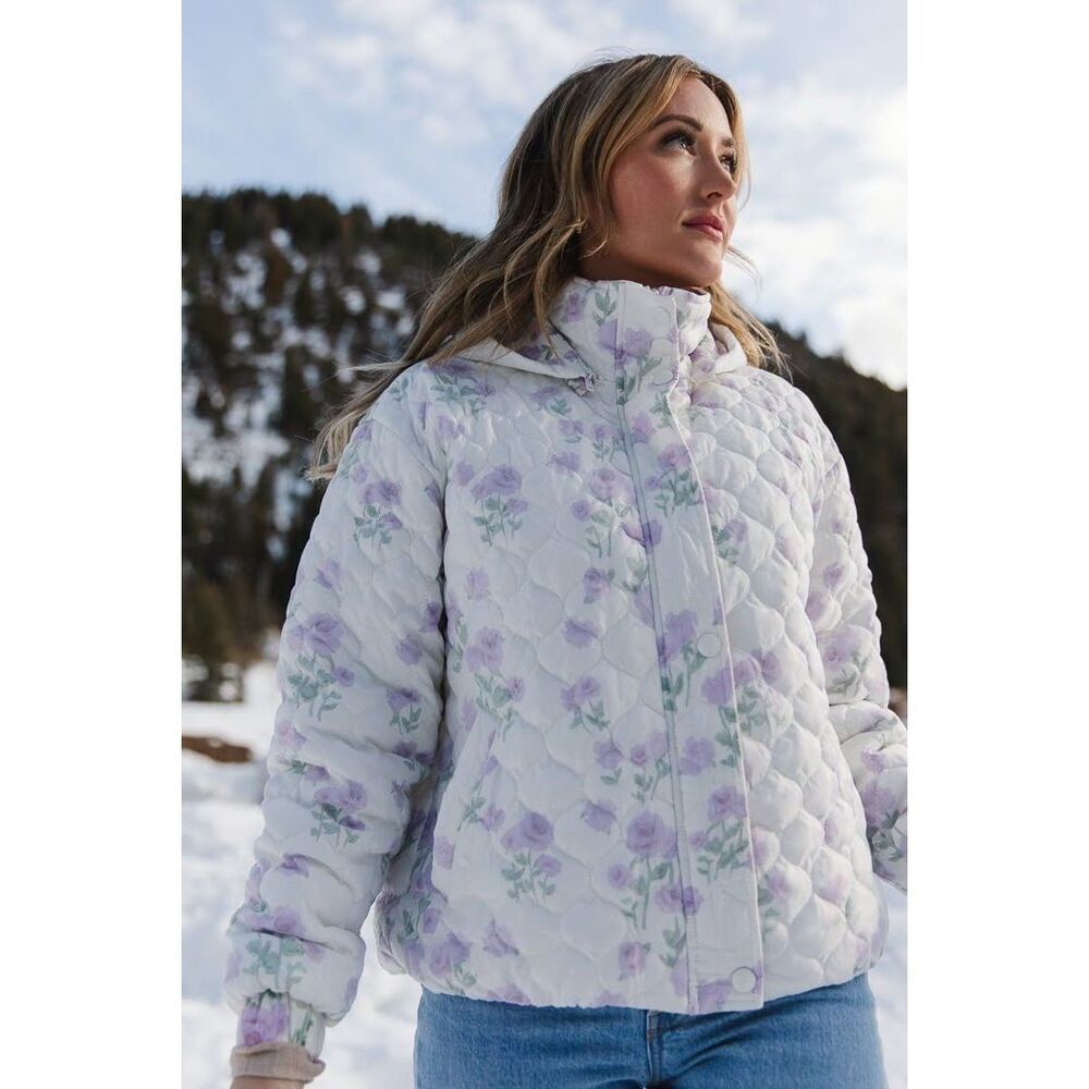 Ivy City size 1X quilted floral jacket retails $158 - NWT